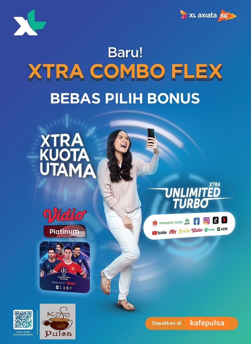Kuota XL XL Xtra Combo Flex - Flex L+ 11GB + Kuota Area 4GB-20GB + Bonus Flex 30 Hari