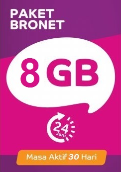 Kuota Axis Bronet 28Hari - Bronet 8 GB + Kuota di Kota-mu, 30 Hari