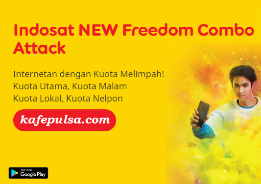 Kuota Indosat Freedom Combo Attack - 2GB All + 2GB Lokal + 2GB Malam 30 Hari