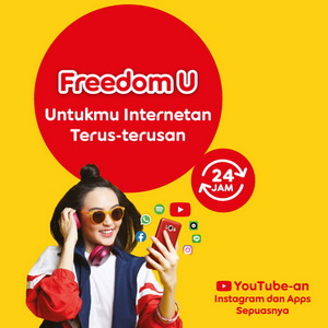 Kuota Indosat Freedom U (Unlimited) - Freedom U - 15 GB + 25 GB Aplikasi