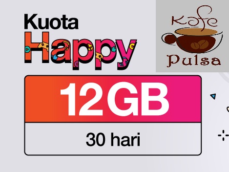 Kuota Three Happy Bulanan - 12GB 30 Hari
